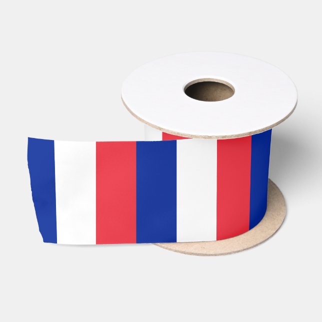 Französische Flagge & Frankreich - Reisen, Urlaub/ Satinband (Spule)