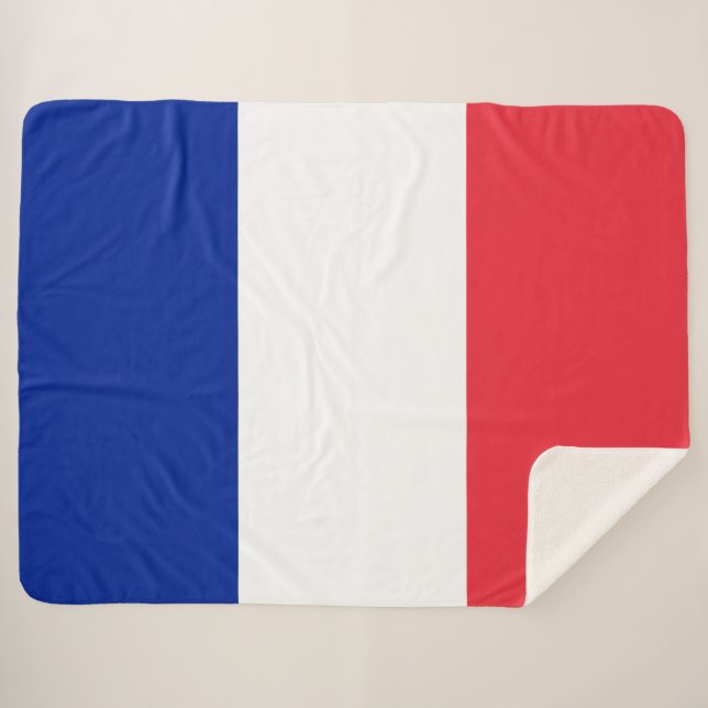 Französische Flagge (Frankreich) Sherpadecke (Vorderseite (Horizontal))