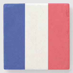Französische Flagge (Frankreich) Steinuntersetzer