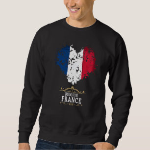Französische Flagge Herz Idee für Kinder & Frankre Sweatshirt