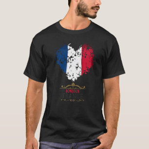 Französische Flagge Herzenslust für Kinder & Frank T-Shirt