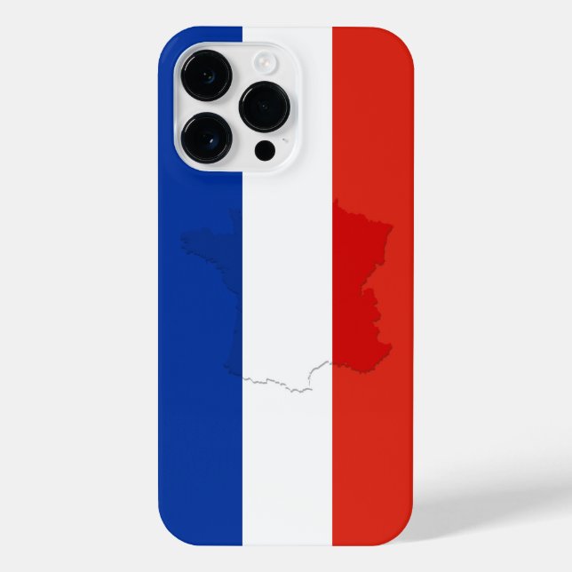 Französische Flagge iPhone 14 Pro Max Hülle (Rückseite)
