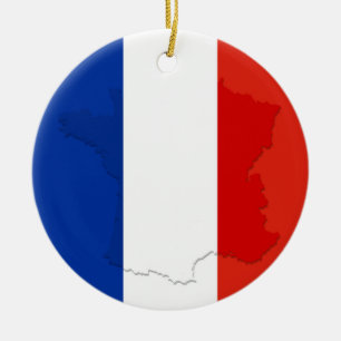 Französische Flagge Keramik Ornament