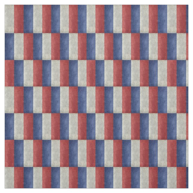 Französische Flagge mit einer Wendung Stoff (Muster)