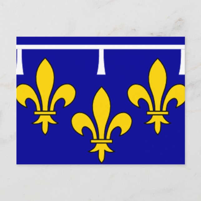 Französische Flagge Orleans Postkarte (Vorderseite)