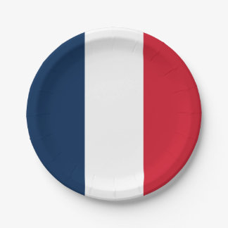 Französische Flagge Pappteller