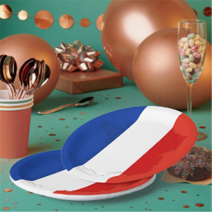 Französische Flagge Pappteller