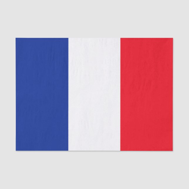 Französische Flagge Patriotische Farben Internatio Seidenpapier (Vorderseite)