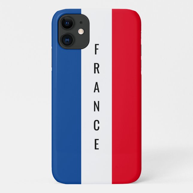 französische Flagge personalisierter individuelle  Case-Mate iPhone Hülle (Rückseite)