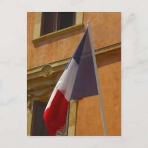 französische Flagge Postkarte