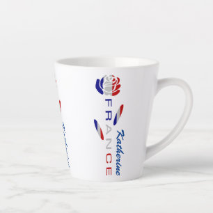 Französische Flagge Rose Personalisiert Klein Milchtasse