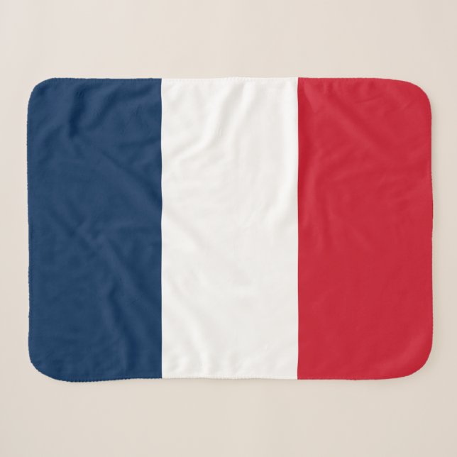 Französische Flagge Sherpadecke (Vorderseite (Horizontal))