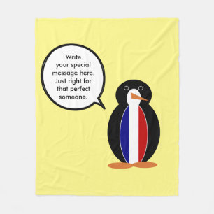 Französische Flagge Sprechende Ms Penguin Personal Fleecedecke