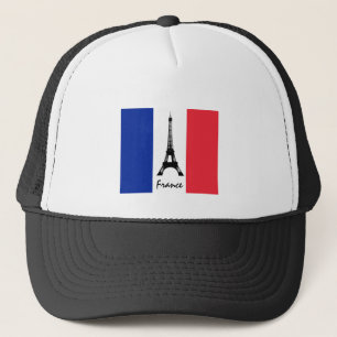 Französische Flagge und Eiffelturm - Frankreich /S Truckerkappe