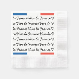 Französische Flagge, Vive la France, Party am Bast Serviette
