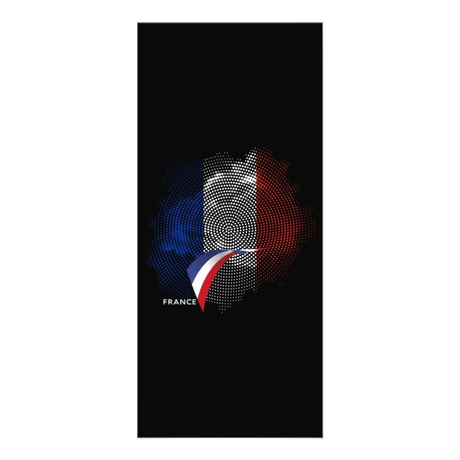 Französische Flagge Werbekarte (Vorne)