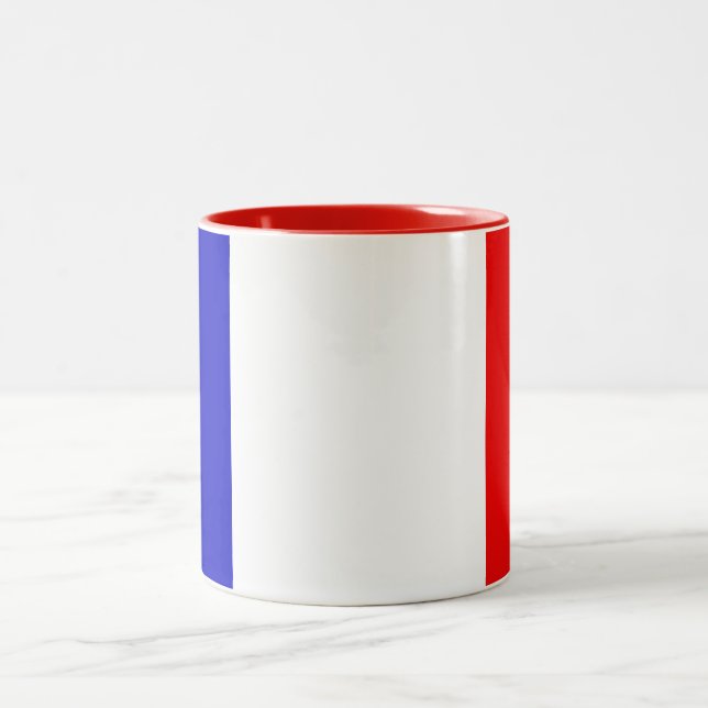 Französische Flaggen-Tasse Zweifarbige Tasse (Mittel)