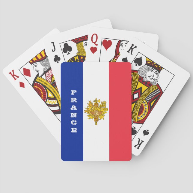 Französische Flaggenspiele, Frankreich Spielkarten (Rückseite)
