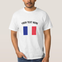 Französische Flaggent-shirts | kundenspezifische