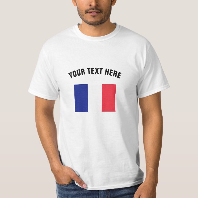 Französische Flaggent-shirts | kundenspezifische T-Shirt (Vorderseite)