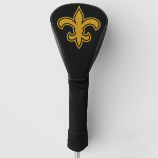 Französische Fleur De Lis Gold und Schwarz Driver Golf Headcover