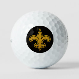 Französische Fleur De Lis Gold und Schwarz Golfball