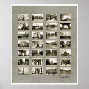 Französische FotoCollage Poster