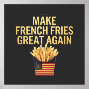 Französische Fries wieder großartig köstlich lusti Poster