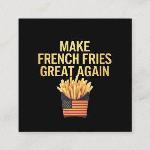 Französische Fries wieder großartig köstlich lusti Quadratische Visitenkarte
