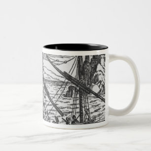 Französische Galeere Zweifarbige Tasse
