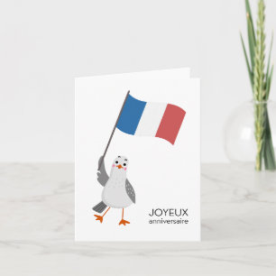 Französische Geburtstagskarte - Joyeux Jahrestag Karte