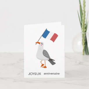 Französische Geburtstagskarte - Joyeux Jahrestag Karte