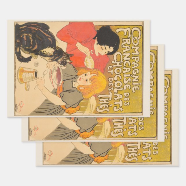 Französische Gesellschaft der Schokolade und des T Geschenkpapier Set (Set)