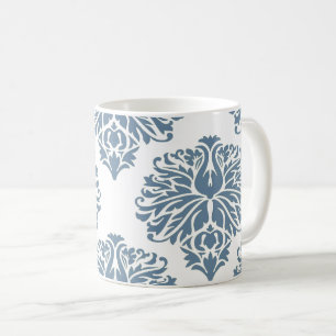 Französische Gray Elegant Damask Tasse