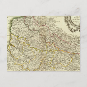 Französische Grenzen Postkarte