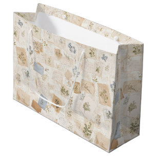 Französische hellblaue Umschlag-Herz-Blumen-Braut- Große Geschenktüte