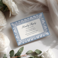 Französische Hochzeit mit blauer Spitze Rahmen