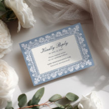 Französische Hochzeit mit blauer Spitze Rahmen