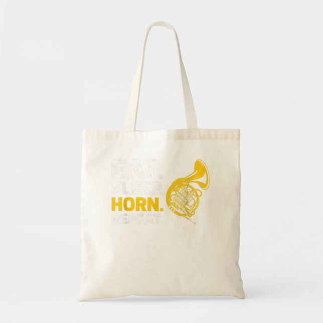 Französische Horn-Musik essen Schlaf-Horn-Wiederho Tragetasche (Vorne)