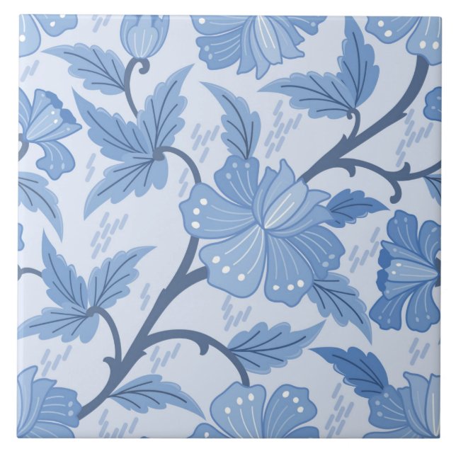 Französische Hütte Blue Periwinkle Fliese (Vorderseite)