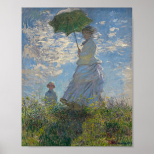 Französische Impressionistin mit Parasolmonet Poster
