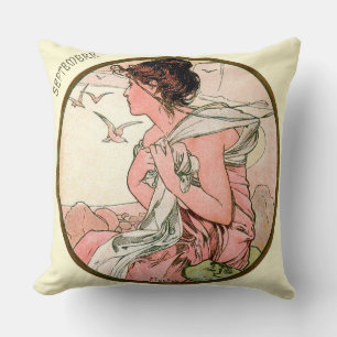 Französische Jugendstil-September-Kissen Kissen