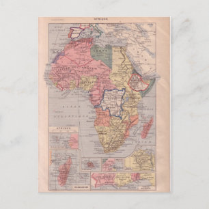 Französische Karte von Afrika 1920
