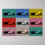 Französische Klassik Car Pop Art Poster<br><div class="desc">Digitale Kunst,  inspiriert durch eine Werbung für ein französisches klassisches Sportauto.</div>