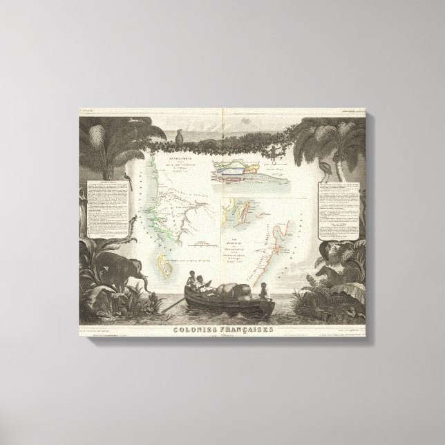 Französische Kolonien in Afrika Leinwanddruck (Vorderseite)