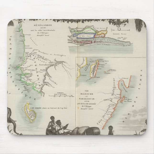 Französische Kolonien in Afrika Mousepad (Vorne)