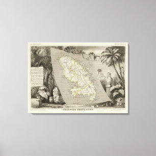 Französische Kolonien Martinique Leinwanddruck