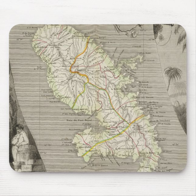 Französische Kolonien Martinique Mousepad (Vorne)
