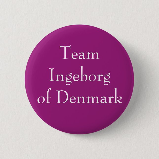 Französische Königin Ingeborg von Dänemark Button (Vorderseite)