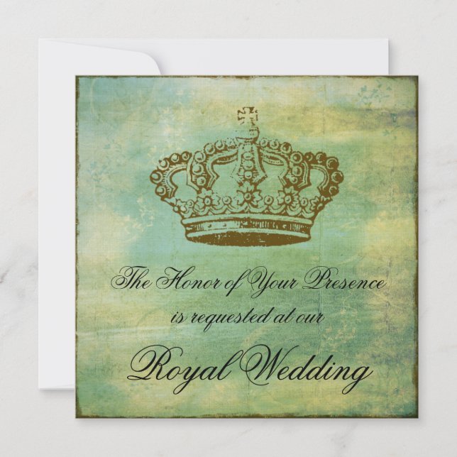 Französische Kronen-elegante Einladung (Vorderseite)